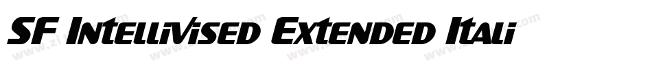 SF Intellivised Extended Italic字体转换